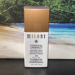 Milani Conceal + Perfect Sun Kissed Liquid Bronzing Drops 110 Light 1oz 30ml